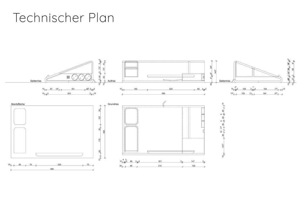 Konstruktionsplan von Workstation