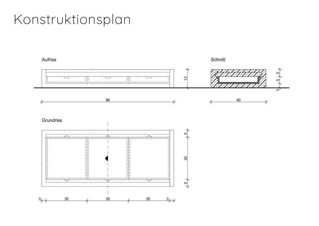 Konstruktionsplan von Slide-Up